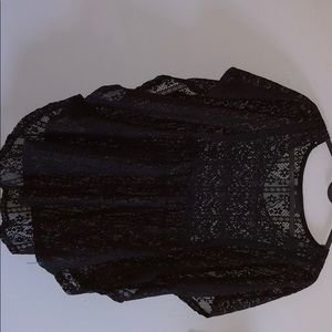 Black laced cover up